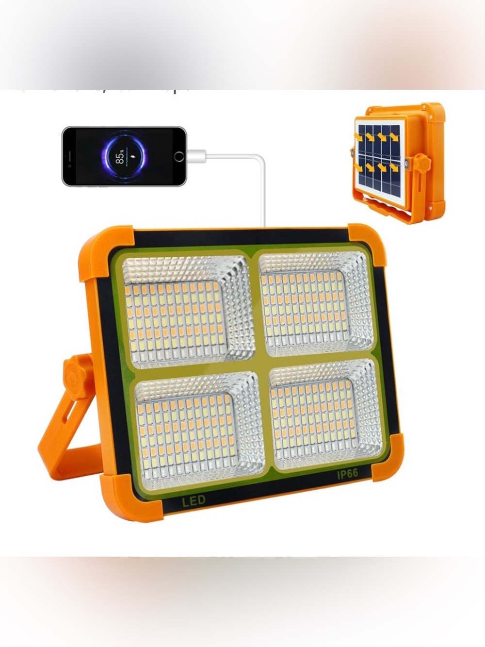 Solar Portable Camping Light with Stand 100W 12000mAh Battery Rechargeable Light